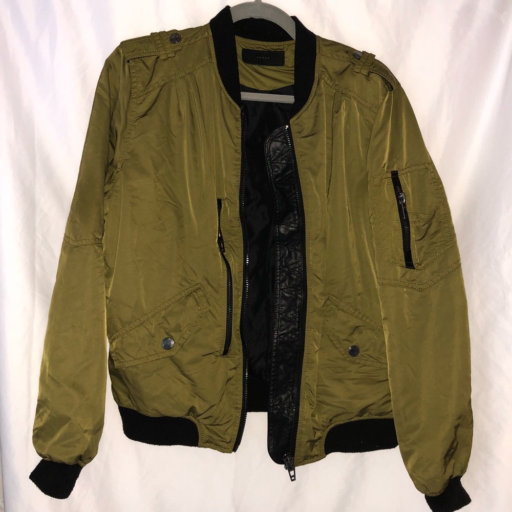 Blank NYC Green Bomber Jacket